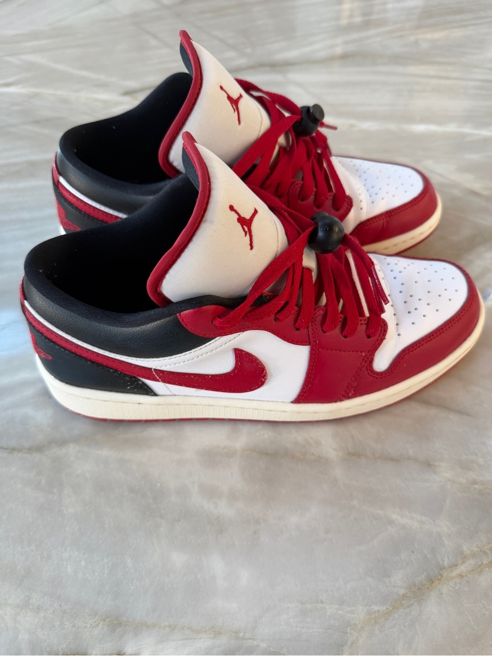 Nike Air Jordan 1 Low Retro Shoes White Black Gym Red DC0774-160 WOMEN SIZE 11 - Picture 4 of 8